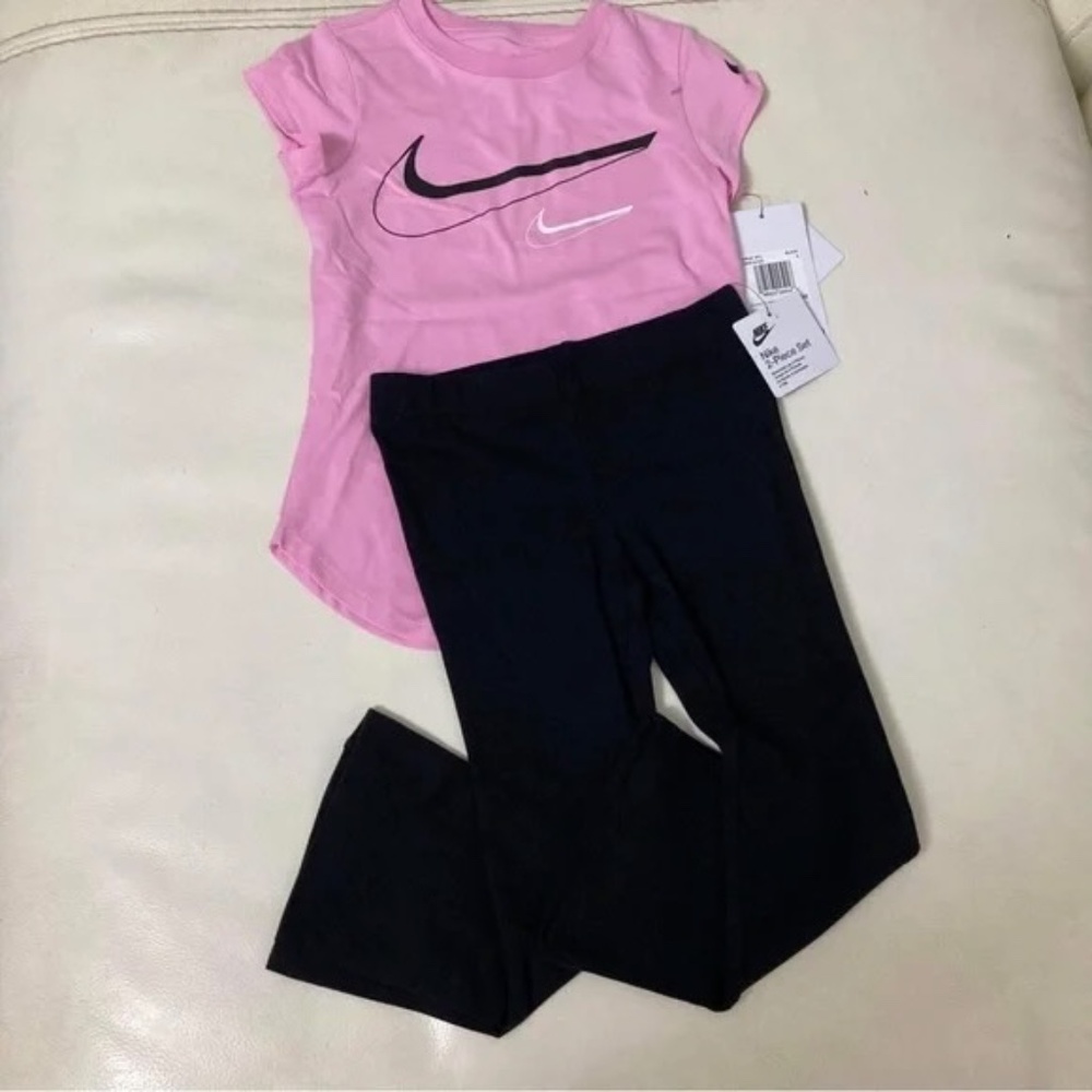 Nike cute pink leggings top pink set - Picture 2 of 6